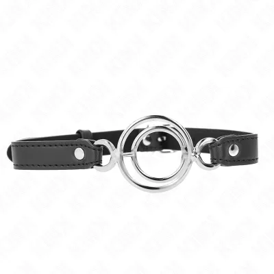 Kink - gag with multiple o-rings 5 cm black 63 x 2.5 cm