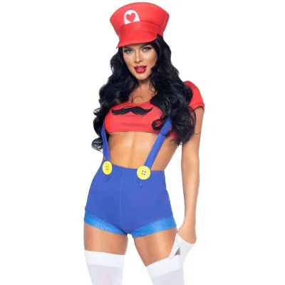 Leg avenue - sexy costume mario bros RED/BLUE M