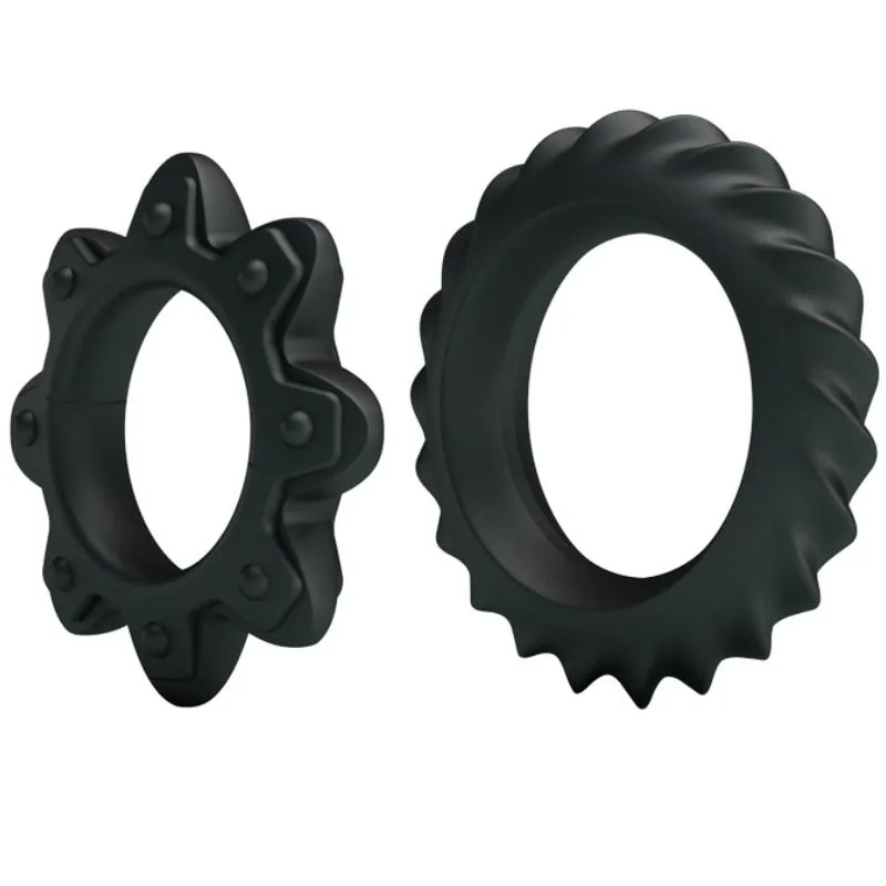 Baile - kit 2 anneaux fleuri en silicone