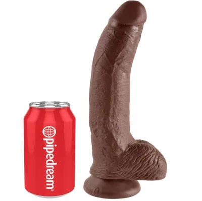 9 dildo braun mit eier 22.9 cm