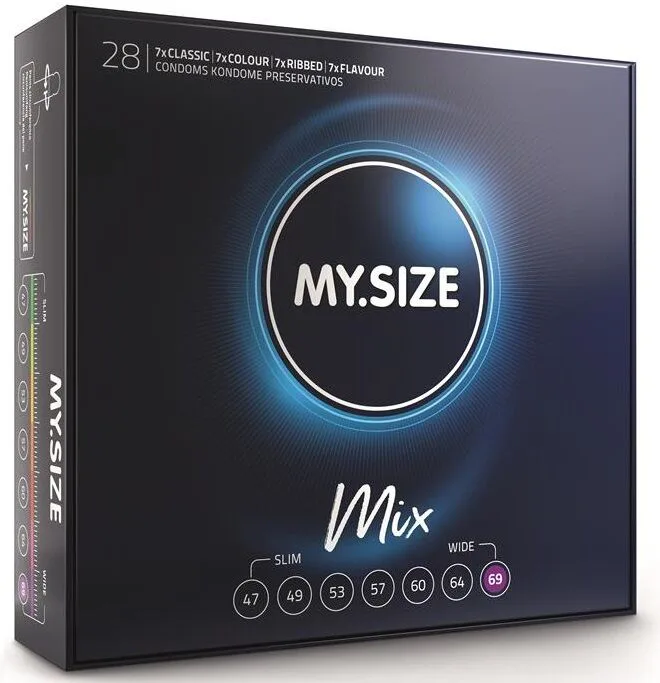 My size - mix préservatifs 69 mm 28 unités