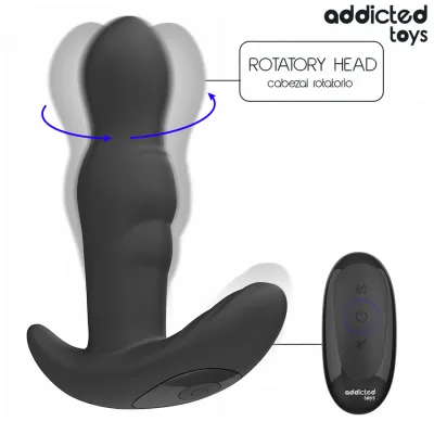 Rotierender vibrierender analstecker mit fernbedienung