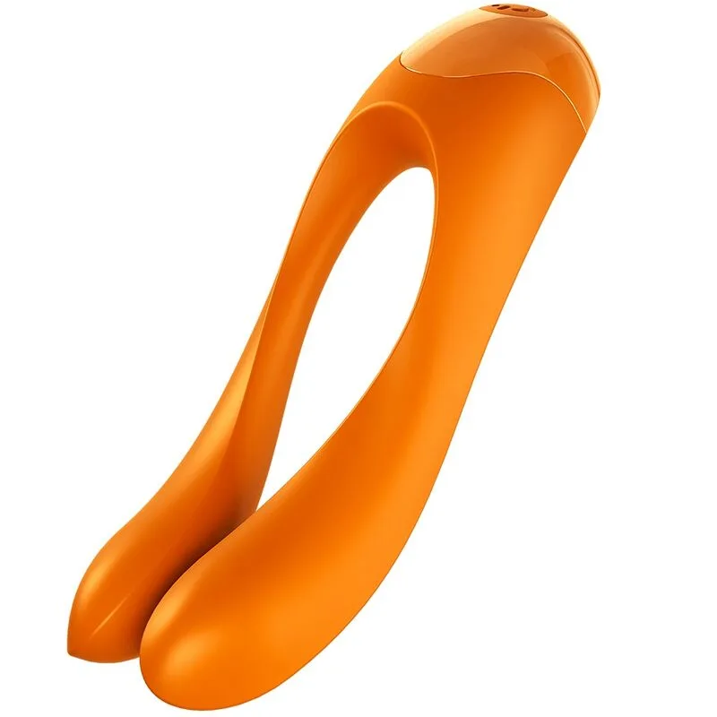 Satisfyer - vibrateur doigts candy cane orange
