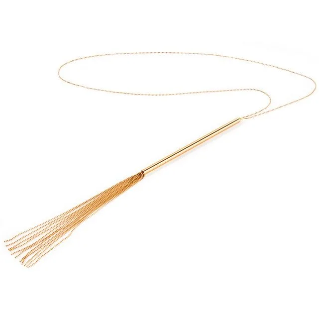 Bijoux indiscrets - magnifique collier chaîne / fouet métal