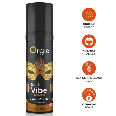 Double vibration! sexe sur la plage vibrateur liquide à embrasser 15 ml