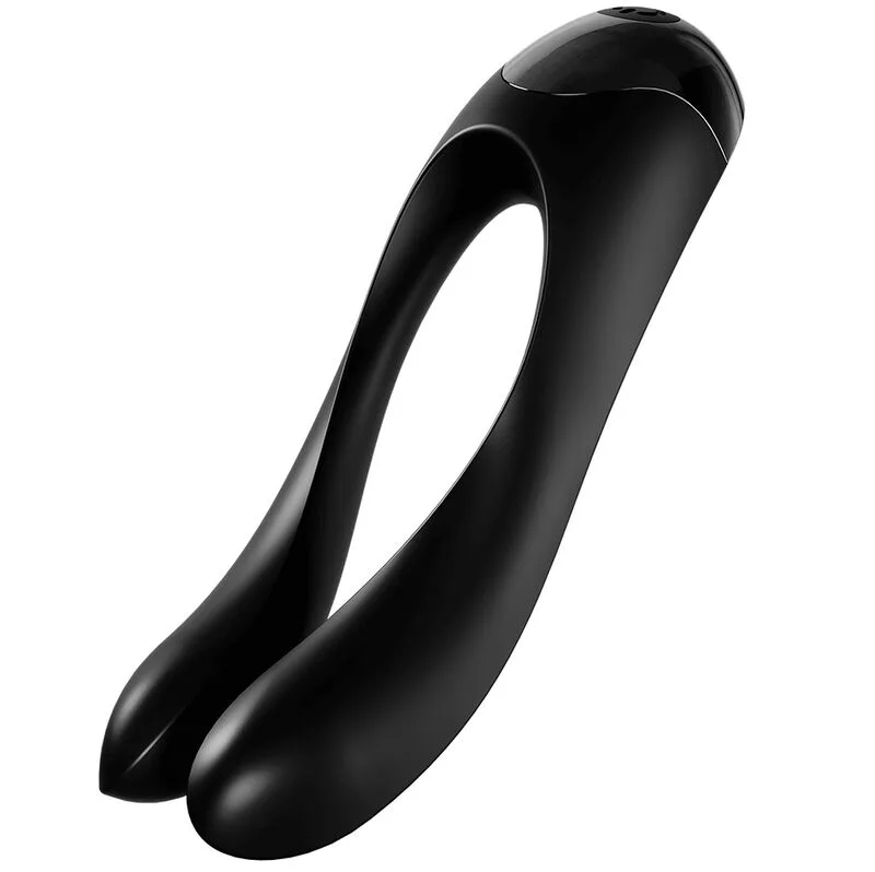 Satisfyer - vibrateur doigts candy cane noir