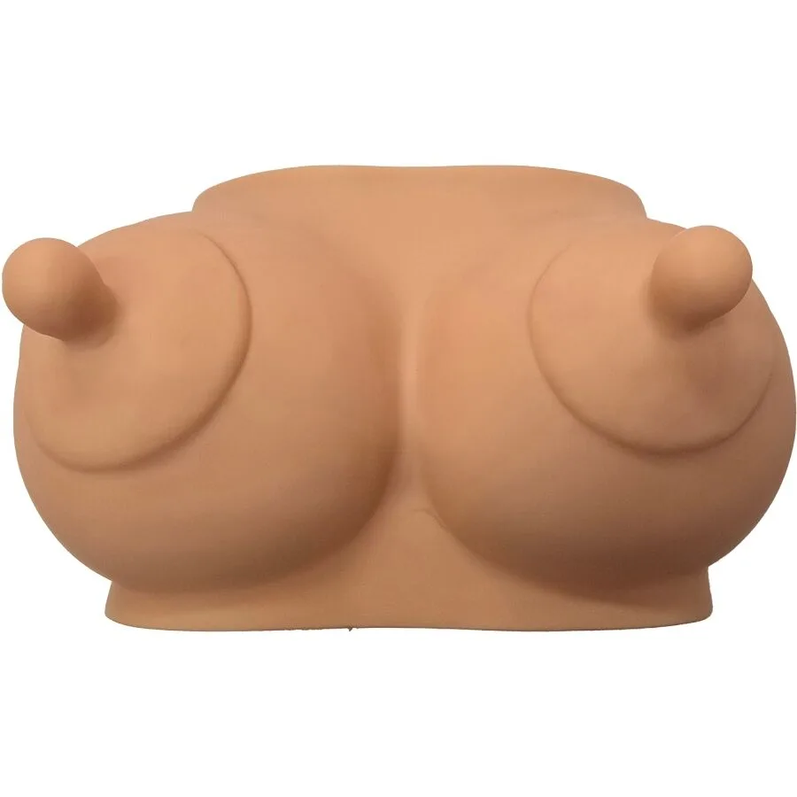 Tirelire en forme de seins ton clair