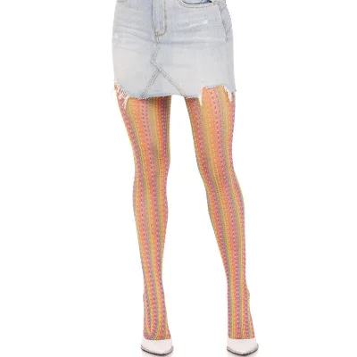 Leg avenue - multicolor crochet stockings