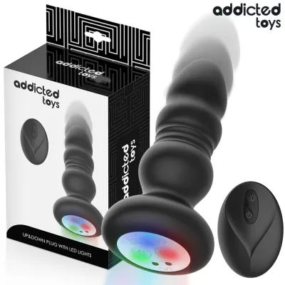 Rotierender vibrierender analplug mit led-licht und fernbedienung