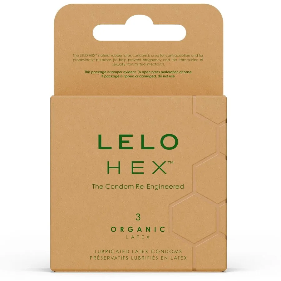 Hex boîte de préservatifs biologiques 3 unités