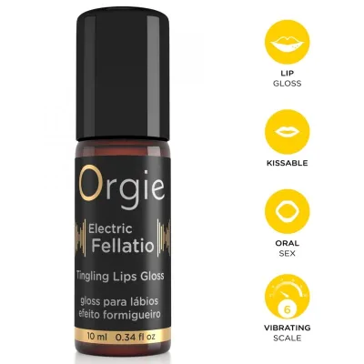 Gloss à lèvres vibrant et énergisant pour fellation électrique 10 ml