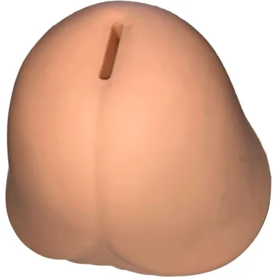 Piggy bank in the shape of a glans light tone