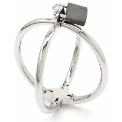 Criss cross handcuff stainless steel restraints