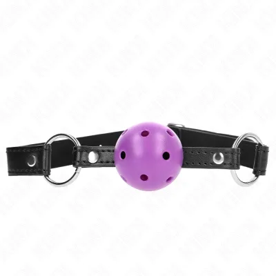 Kink - hollow hard purple ball 4.5 cm gag 63.5 x 2 cm