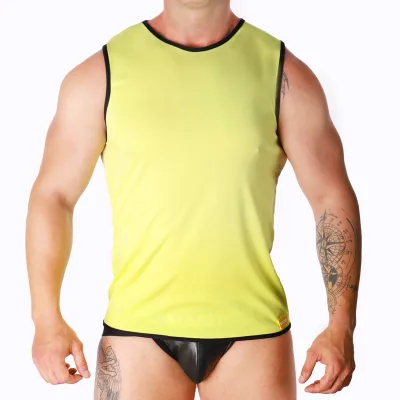 Macho - t-shirt jaune L/XL