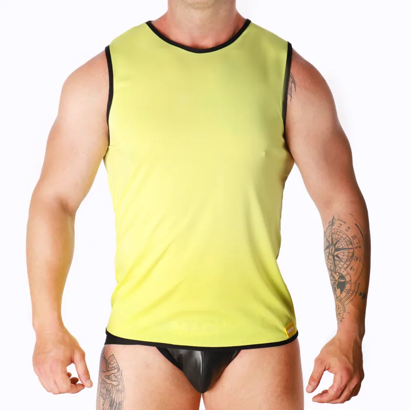 Macho - t-shirt jaune L/XL