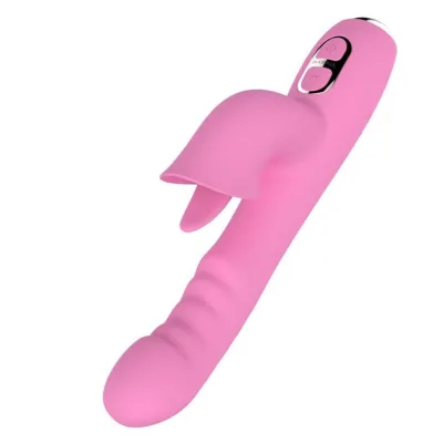 T-may rabbit vibrator with push and oscillating motion
