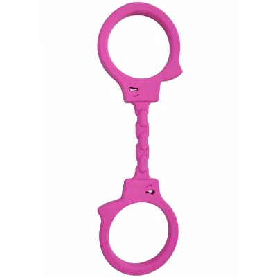 Silicone handcuffs fuchsia