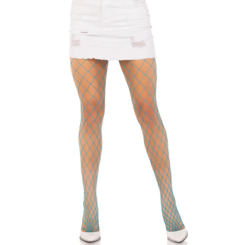 Leg avenue - collants résille diamant bleu