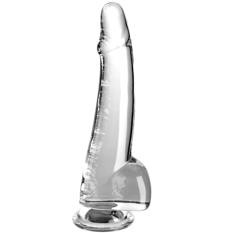 Clear gode testicules 19 cm transparent