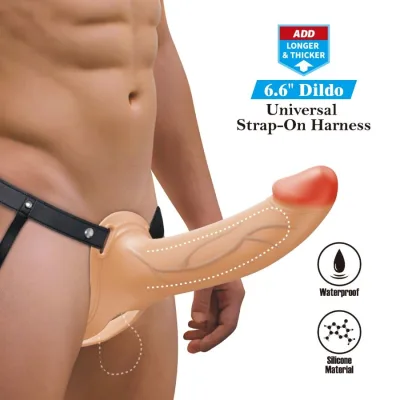Pretty love - landon light-skin vibrating strap-on