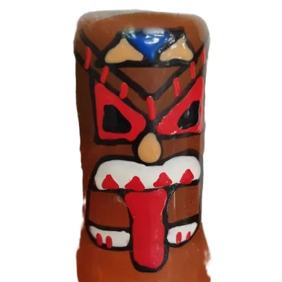 Preservativo decorativo pintado a mano tótem TIKI-01