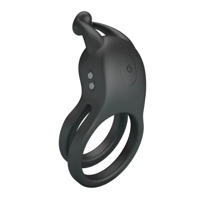 Pretty love - anneau pénis double vibrant rechargeable goodwin noir