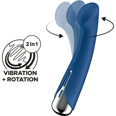 Satisfyer - spinning g-sport 1 vibrateur rotator bleu