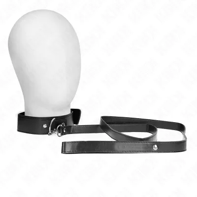 Kink - necklace with belt 116 cm black strap adjustable 32-50 cm x 8 cm