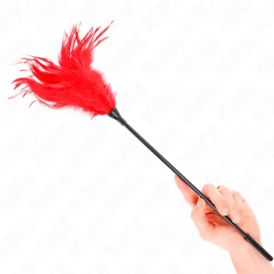 Kink - plusieurs plumes de chatouilles rouges 45 cm