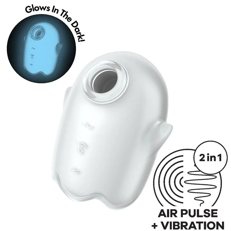 Satisfyer - glowing ghost air pulse & vibrateur blanc