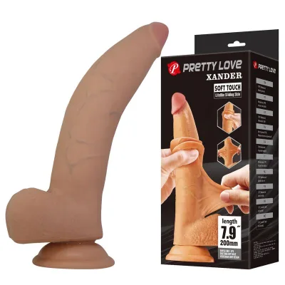 Pretty love - xander godemichet réaliste 20 cm ø 5 cm naturel