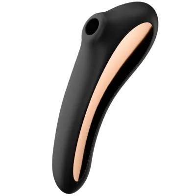 Satisfyer - dual kiss air pulse vibrator schwarz