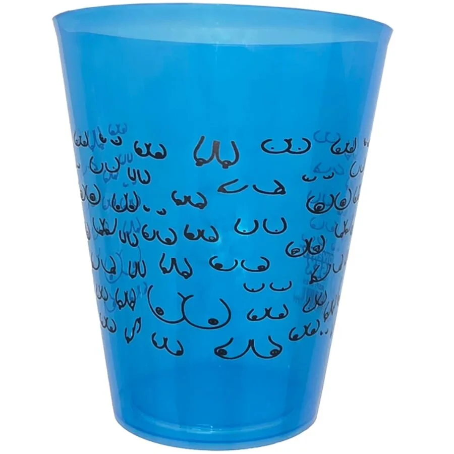 Tasse bleue 500 ml avec seins noirs