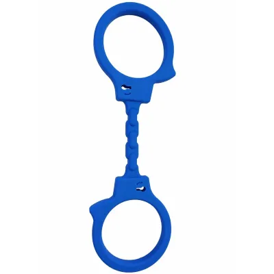 Silicone handcuffs blue