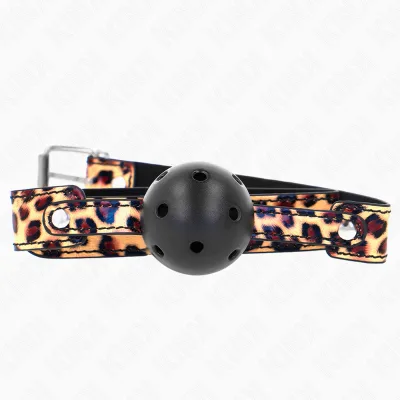 Kink - leopard breathable ball 4.5 cm gag 65 x 2.5 cm