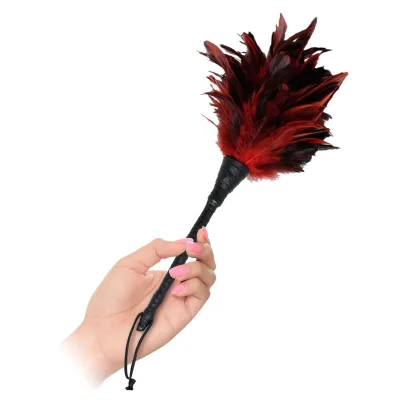 Black & red frisky feather tickler