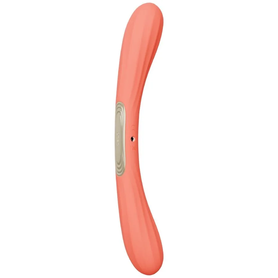 Boomerang vibrateur double extension rouge corail