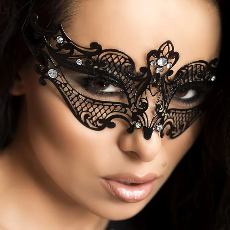 Chilirose - cr 3755 zwart ogenmasker