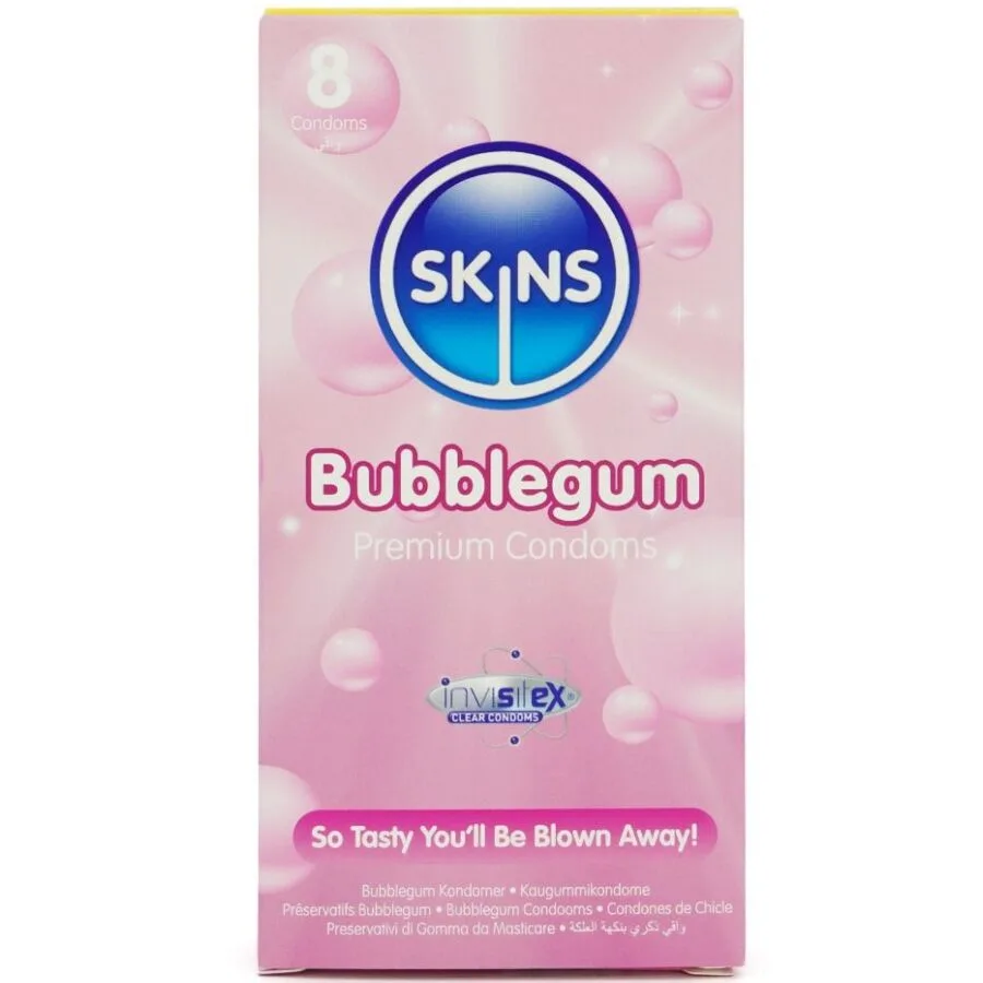 Pack de 8 préservatifs premium bubblegum