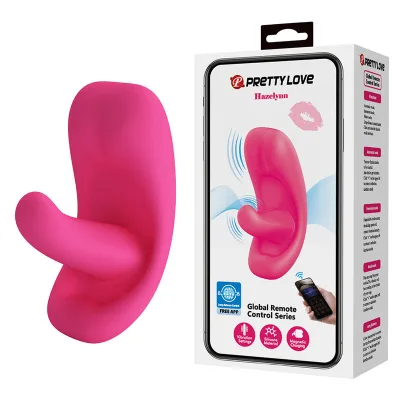 Pretty love - hazelynn masseur rose à 12 fonctions contrôlé par application