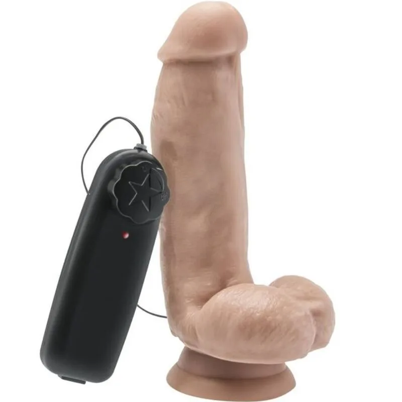 Gode 12 cm avec billes vibrateur skin