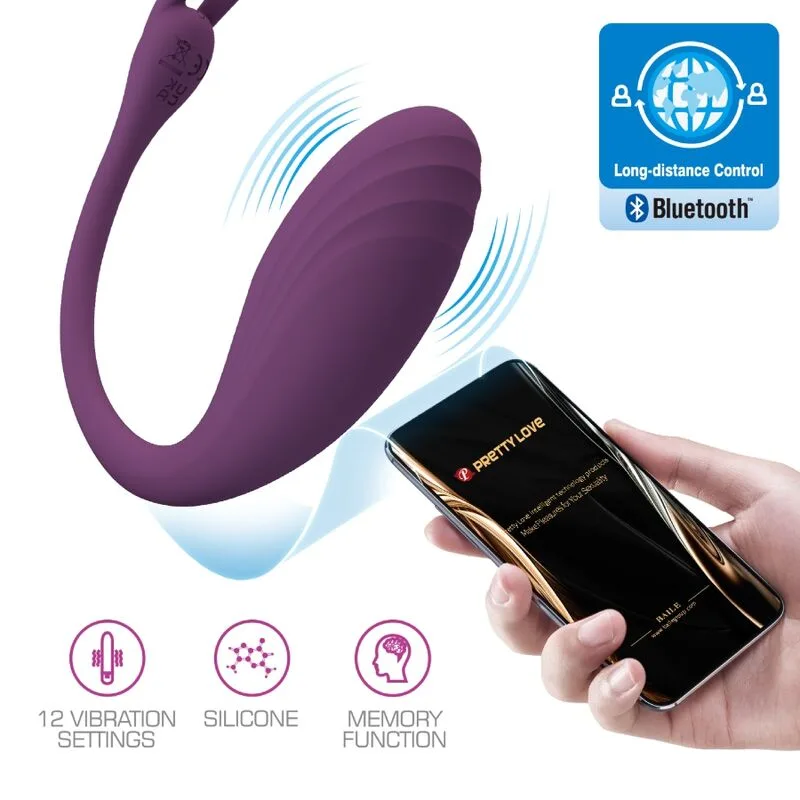 Pretty Love - Vibromasseur Catalina avec application et télécommande, violet