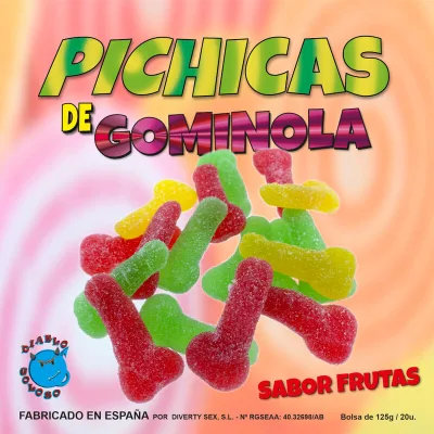 Fruit gumminol pichitas with sugar