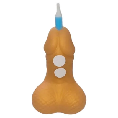Penis birthday number candle golden