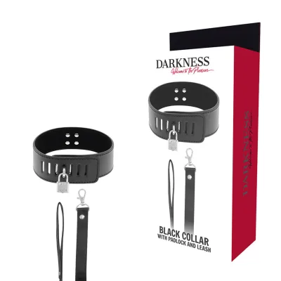 Darkness - BDSM collar with black lock