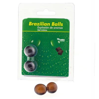 2 brazilian balls chocolate intimate gel