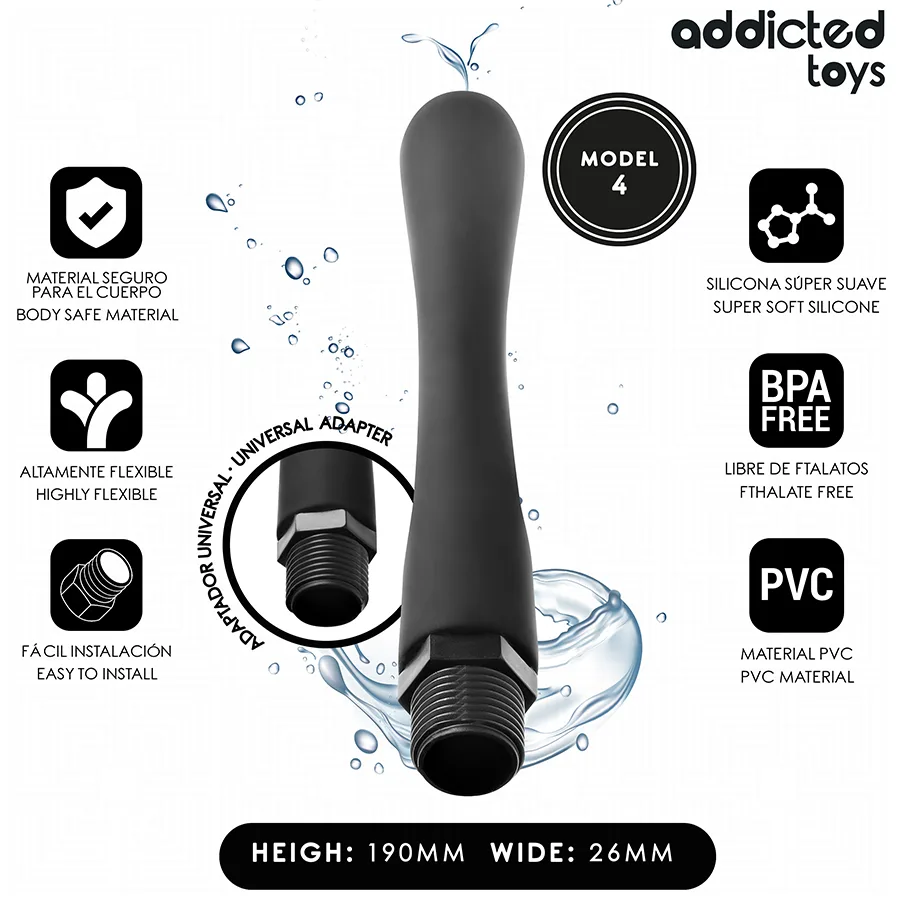Nettoyeur anal avec adaptateur universel modèle 4