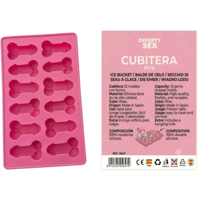 12 peni in silicone rigido da appendere a un secchiello per il ghiaccio rosa