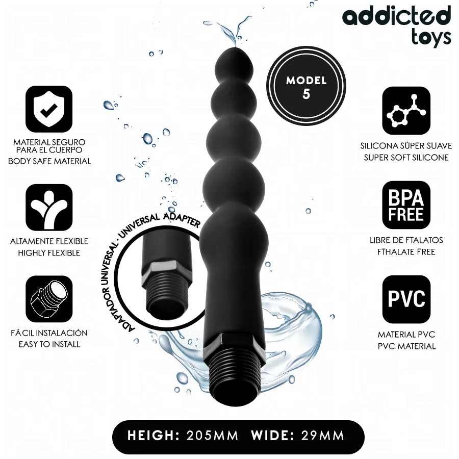 Nettoyeur anal avec adaptateur universel modèle 5
